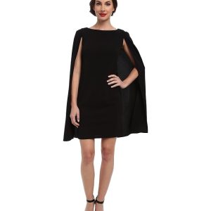 Adrianna Papell Structured Cape Sheath Dress