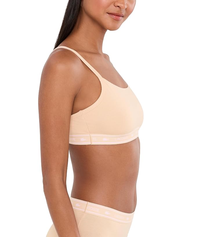 Lacoste Stretch Cotton Logo Band Bralette - Image 3