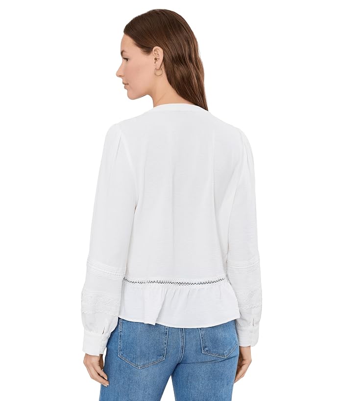 Vince Camuto Lace Yoke Tie Front Long Sleeve - Image 4