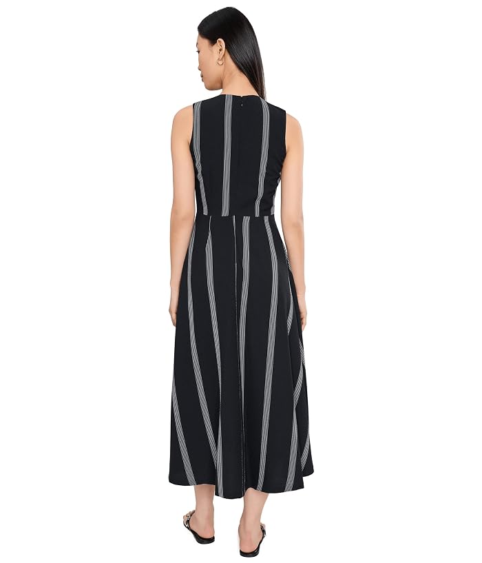 Calvin Klein Sleevleless Striped Keyhole Aline - Image 4