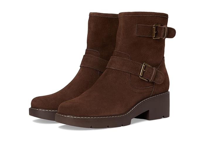 Lucky Brand Migyn Double Buckle Moto Boots