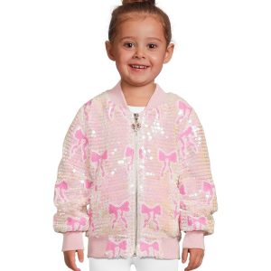 Lola and The Boys Sequin Bow Bomber (Toddler/Little Kid/Big Kid)