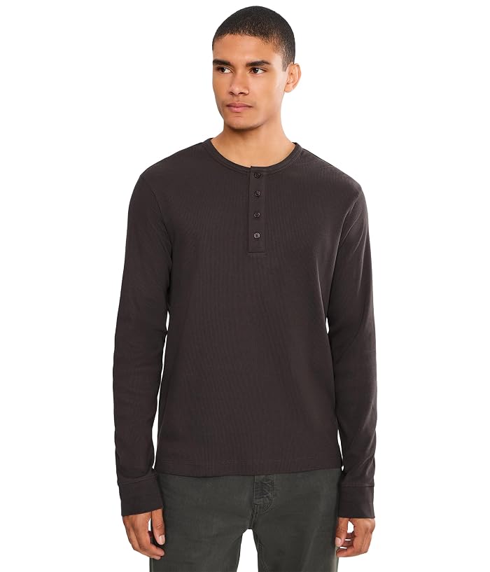 Vince Cotton Rib Long Sleeve Henley