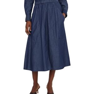 NIC+ZOE Drapey Denim Cargo Skirt