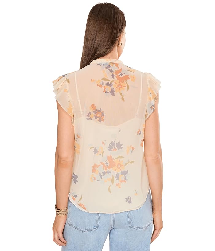 Lauren Ralph Lauren Floral Pintucked Tie Neck Blouse - Image 4