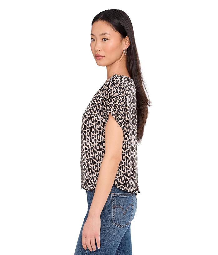 NIC+ZOE Petite Lacy Diamonds Day Gloss Woven Tee - Image 3