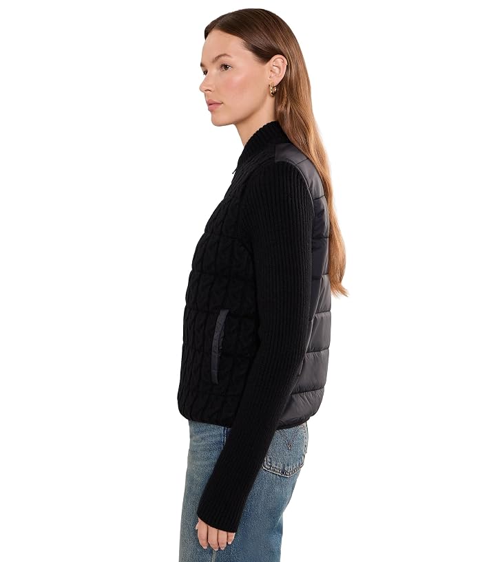 Liverpool Los Angeles Long Sleeve Zip Front Quilted Sweater Jacket - Image 3