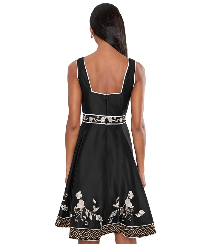 Adrianna Papell Embroidered Short Dress - Image 4