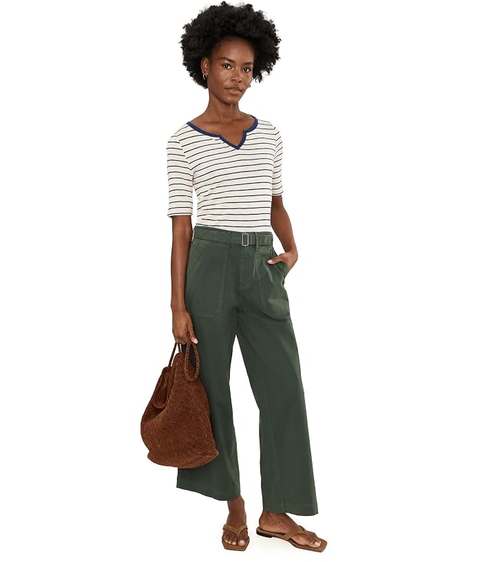 NIC+ZOE Nzt Elbow Sleeve Stripe Notch Tee - Image 2