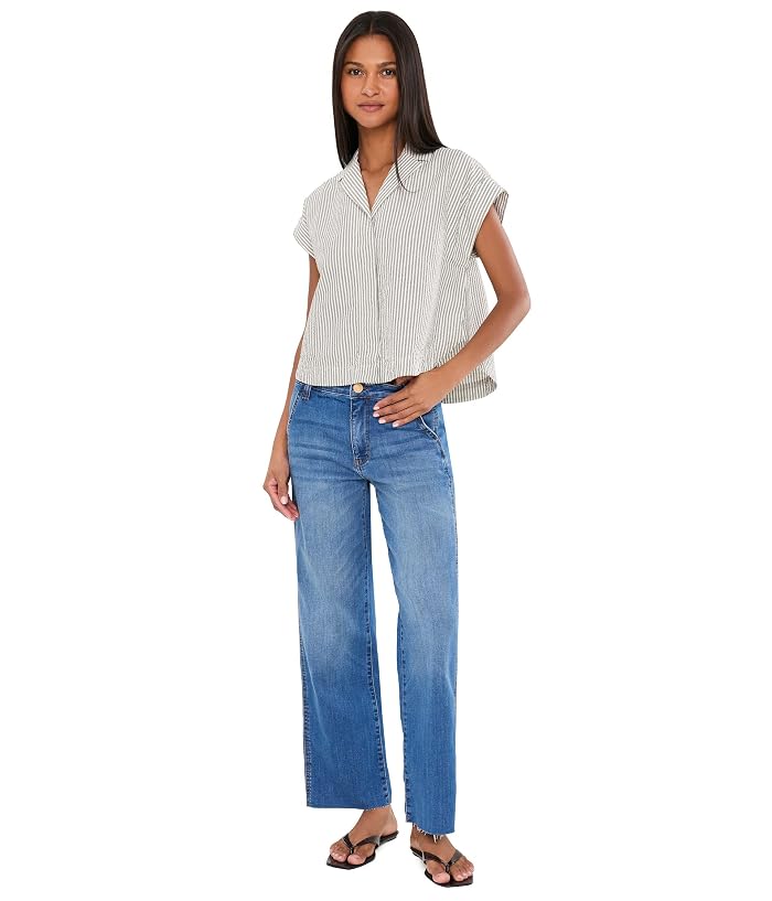 KUT from the Kloth Charlotte High-Rise Wide Leg With Raw Hem - Image 2