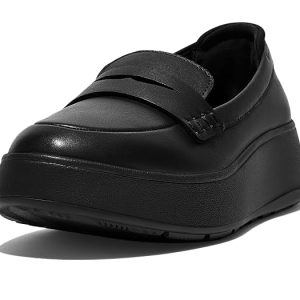 FitFlop F-Mode Leather Flatform Penny Loafers