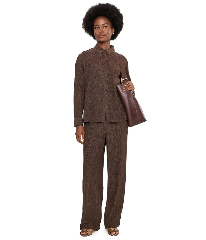 Eileen Fisher Woven Plisse Straight Pants - Image 2