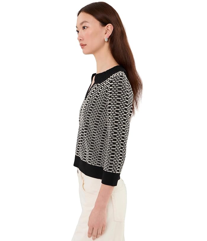 NIC+ZOE Lace Trim Geo Stitch Sweater - Image 3