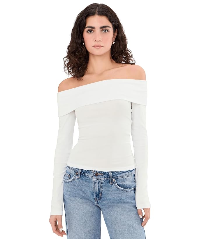Splendid Josie Off Shoulder Long Sleeve Top