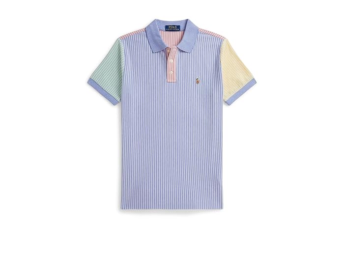 Polo Ralph Lauren Kids Striped Oxford Mesh Polo Shirt (Big Kid) - Image 3