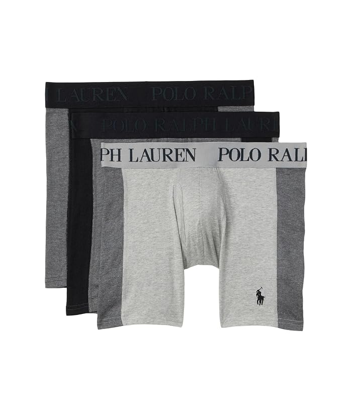 Polo Ralph Lauren 4-D Flex Max Flex Boxer Brief w/ Rib Side Panel 3 Pack