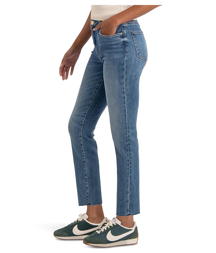 KUT from the Kloth Reese High-Rise Fab Ab Ankle Straight Raw Hem - Image 2