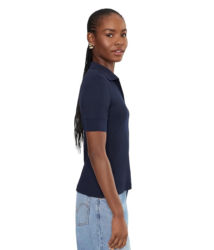 Lauren Ralph Lauren Jersey Elbow-Sleeve Collared Top - Image 3