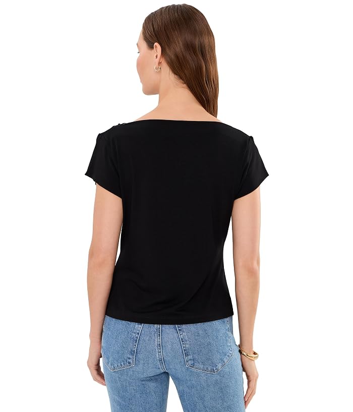Michael Stars Desiree Cowl Neck Cap Sleeve Top - Image 4