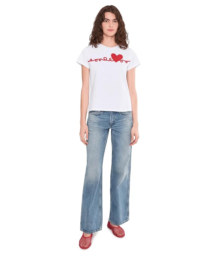 Elliott Lauren Heart's Desire - Short Sleeve Tee With Heart Embroidery Detail - Image 2