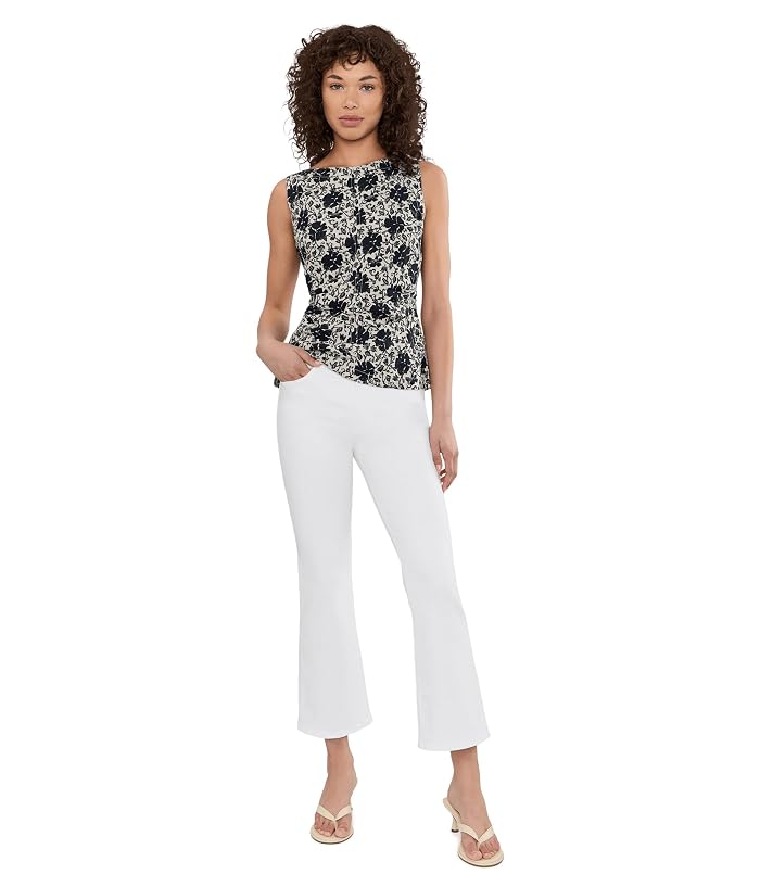 Madewell The Stretch Flare Crop Jean in Tile White - Image 2
