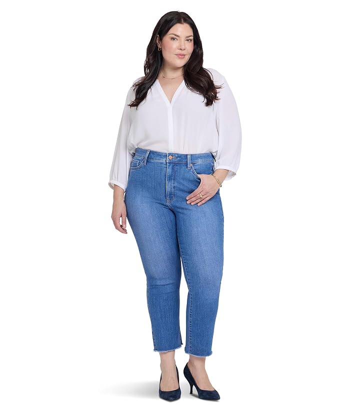 NYDJ Plus Size Billie Mini Bootcut Fray Hem Ankle Jeans - Image 2