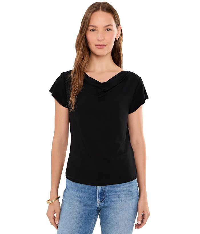 Michael Stars Desiree Cowl Neck Cap Sleeve Top