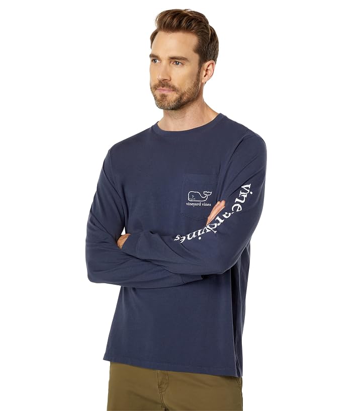 Vineyard Vines Long Sleeve Vintage Whale Pocket T-Shirt - Image 2