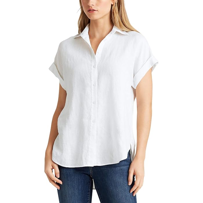 Lauren Ralph Lauren Petite Linen Short Sleeve Shirt