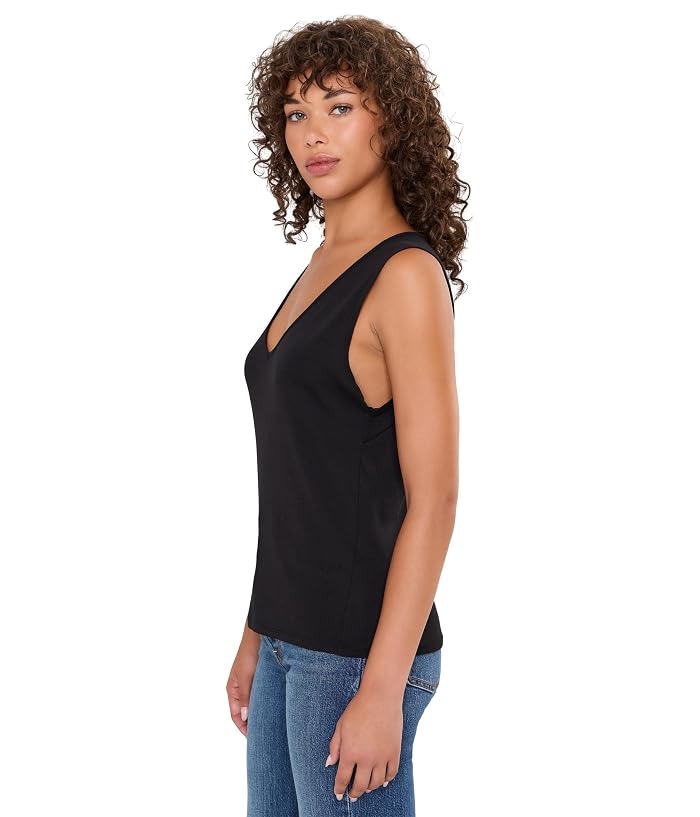 Michael Stars Gai V-Neck Cap Sleeve Tank - Image 3