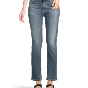 AG Jeans Mari High-Rise Slim Straight in 15 Years Shoreline