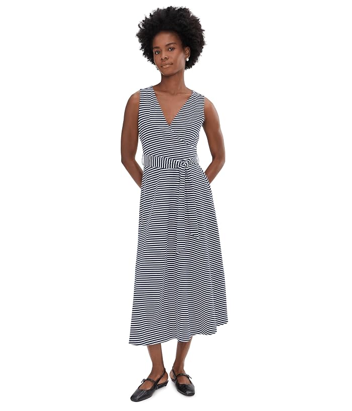 PACT Fit-and-Flare Easy V-Neck Dress
