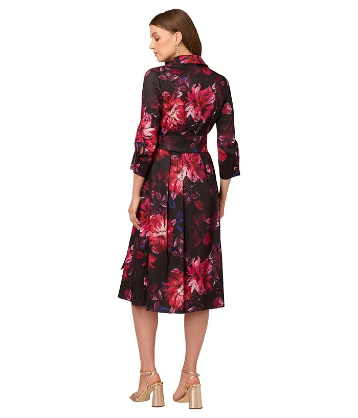 Adrianna Papell Printed Taffeta Shirt Dress - Image 2
