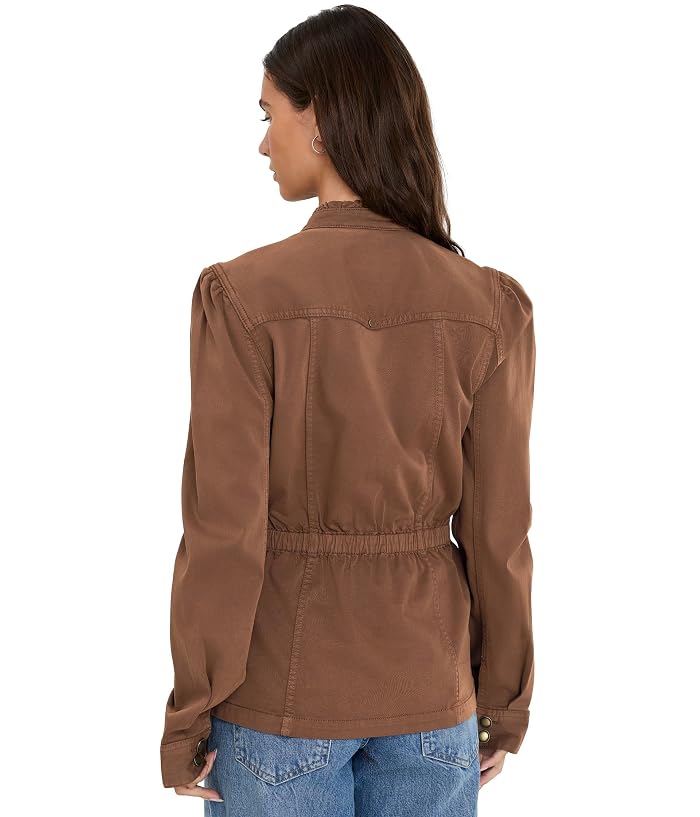 Liverpool Los Angeles Puff Sleeve Trucker Jacket w/ Ruffle Collar - Image 4