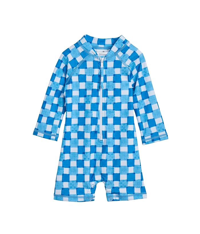 Snapper Rock Kids Ocean Grid Long Sleeve Sunsuit (infant) - Image 4