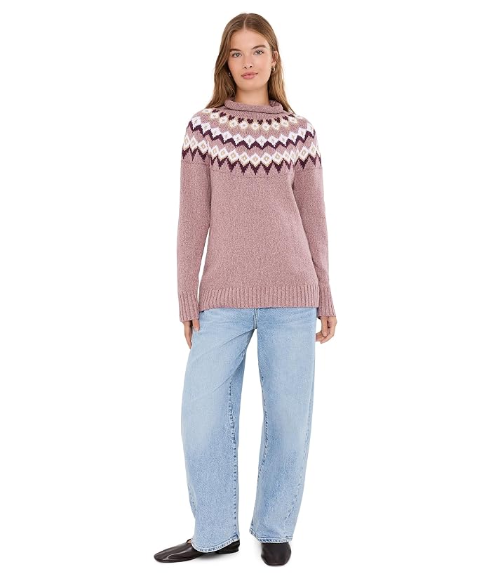 L.L.Bean Cotton Ragg Relaxed Crew Neck Sweater Yoke Fair Isle - Image 2