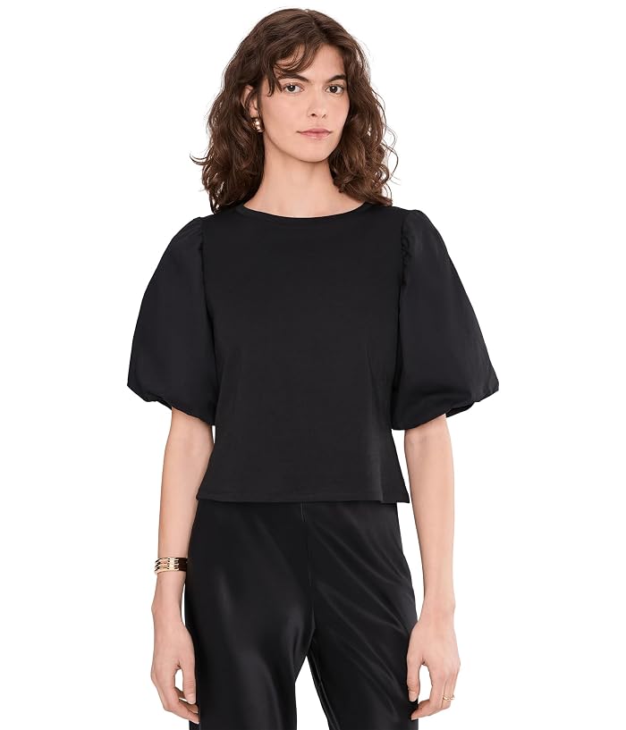 Vince Camuto Crew Neck Puff Sleeve Kint Top