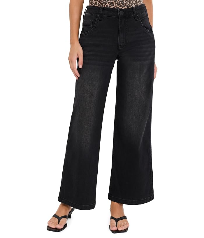 KUT from the Kloth Petite Jodi High-Rise Fab AB Straight Leg Dip Coop Pockets in Luscious