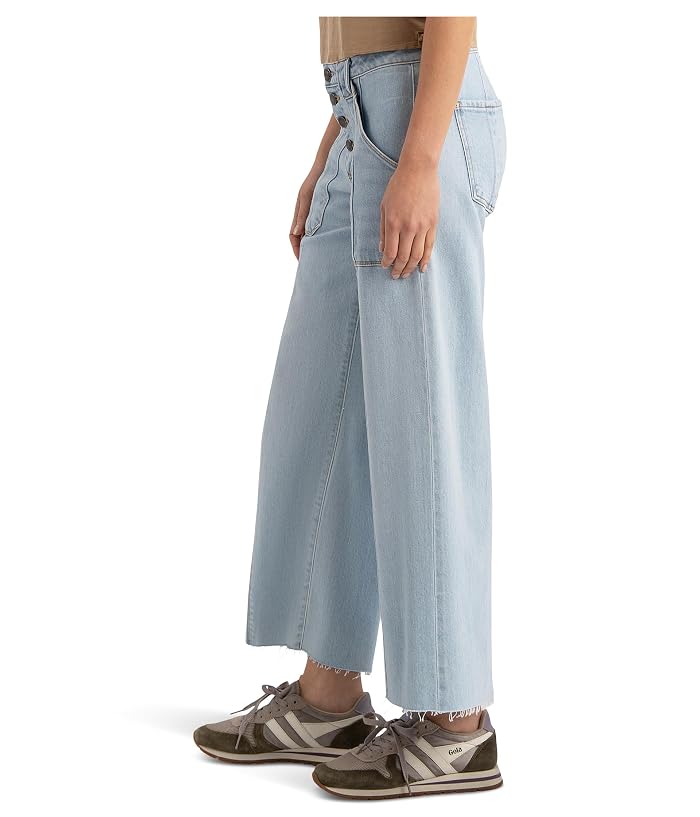 KUT from the Kloth Meg High-Rise Wide Leg Patch Pockets Exposed Button with Raw Hem - Image 2