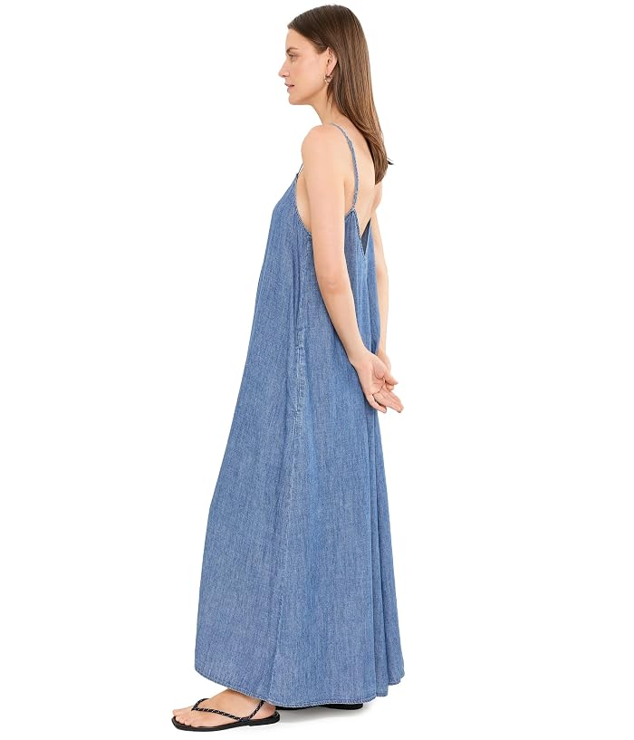 Faherty Tried & True Chambray Slip Dress - Image 3