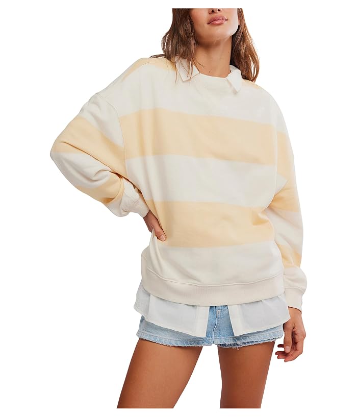 Free People We The Free Classic Striped Oversized Crew Neck