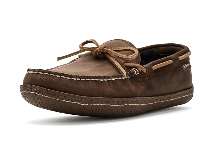 L.L.Bean Hand Sewn Slippers Flannel-Lined