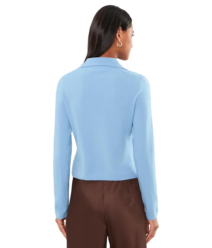 Vince High V-Neck Polo Long Sleeve - Image 4