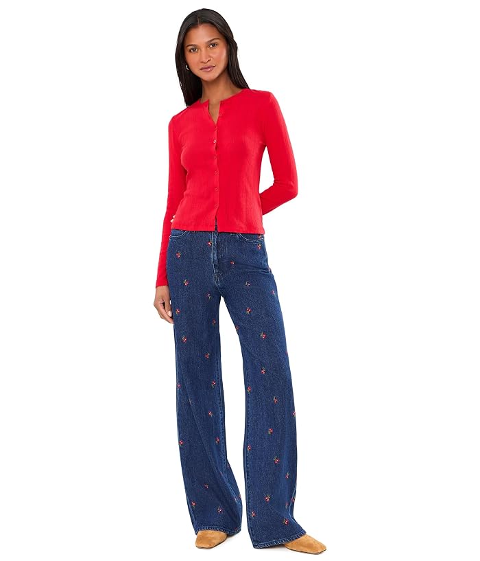 DAZE Far Out High-Rise Wide Leg in Cherry Avenue - Image 2