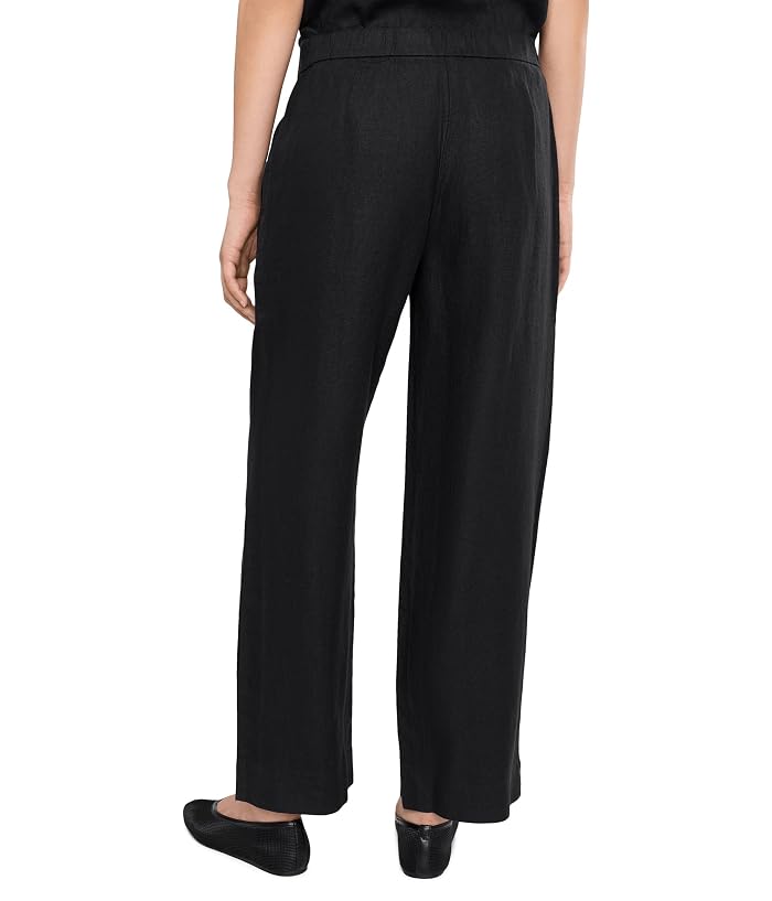 Eileen Fisher Petite Heavy Organic Linen Straight Full Length Trousers - Image 4