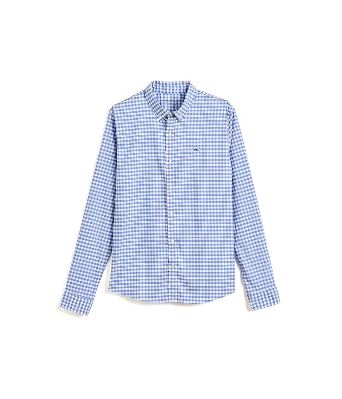 Vineyard Vines Kids Skysail Gingham Performance Cotton Shirt (Toddler/Little Kid/Big Kid) - Image 4