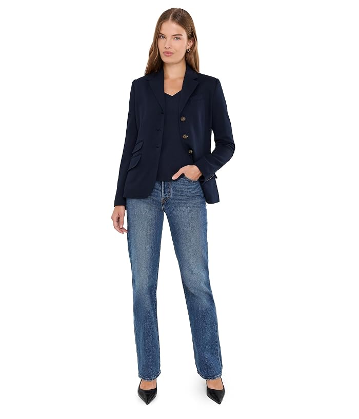 Lauren Ralph Lauren Petite Cotton Herringbone Jacquard Blazer - Image 2