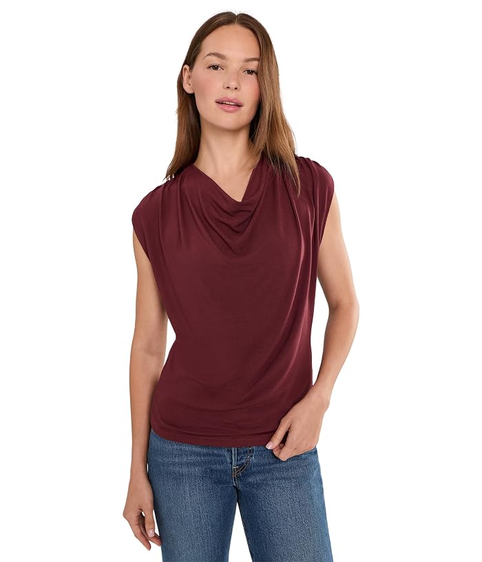Vince Sleeveless Draped Cowl Neck Top