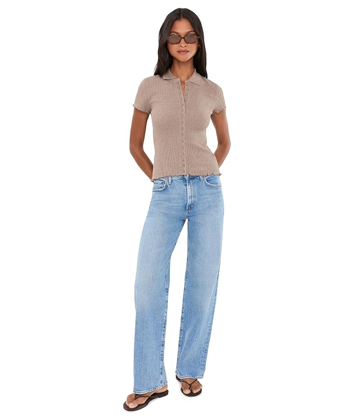 Madewell Cap-Sleeve Button-Front Top - Image 2