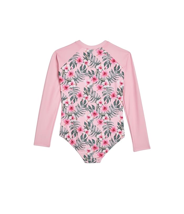 Deux par Deux Hibiscus One-Piece Swimsuit (Big Kid) - Image 2